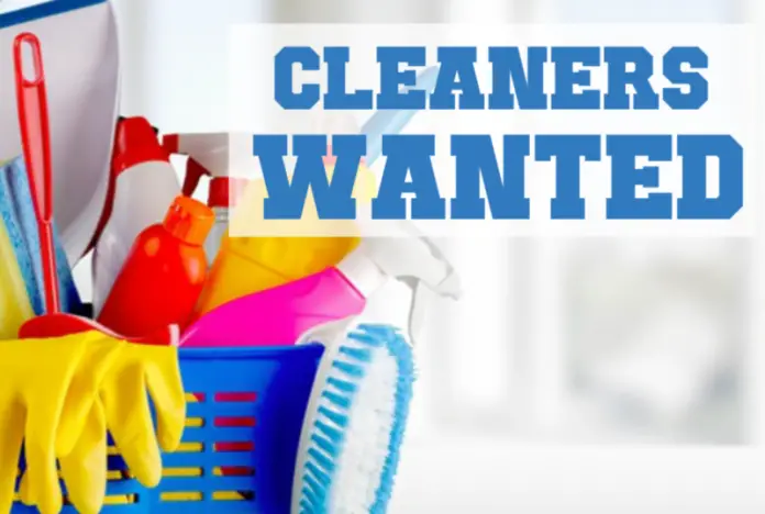 7 Cleaners Needed Apply Now