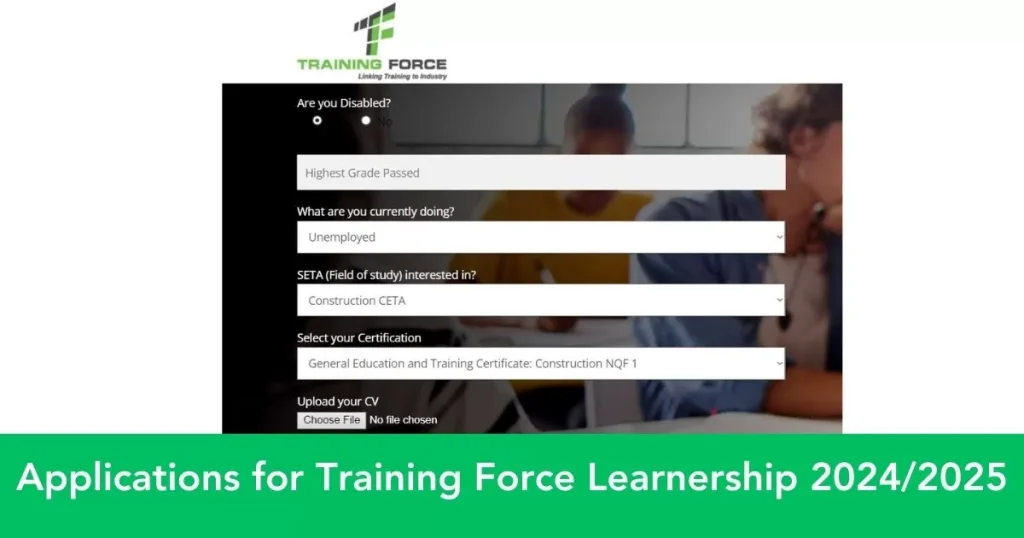 How To Apply For A Training Force Learnership