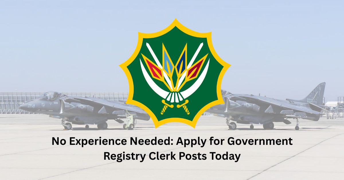 Department of Defence Registry Clerk Jobs 2025 – Multiple Posts in Pretoria